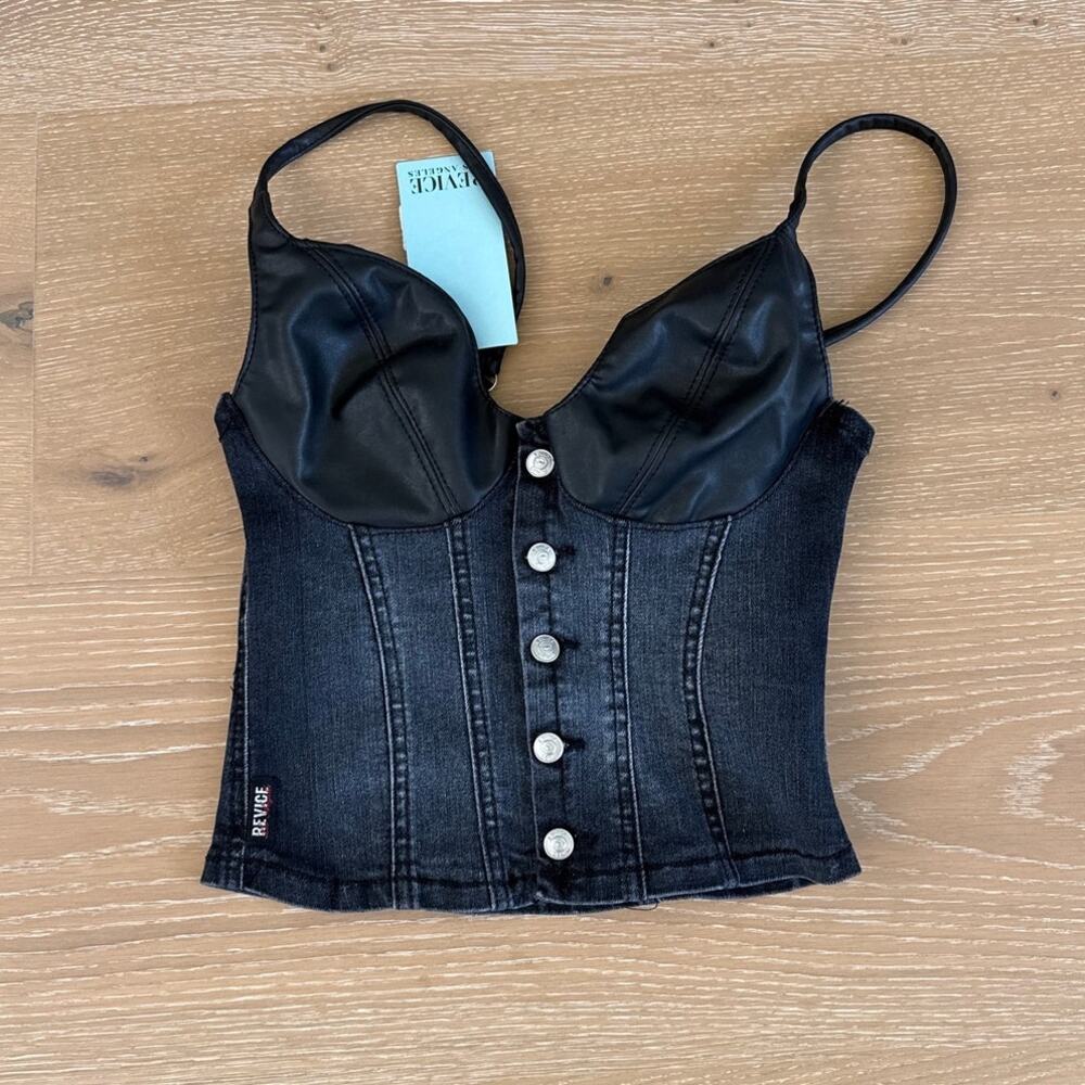 Revice Harlow Corset Midnight Size XS in Black and Faded Black